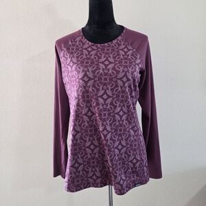 Patagonia Capilene Midweight Crew Baselayer Cool to Cold Shirt Top Sz L Plum